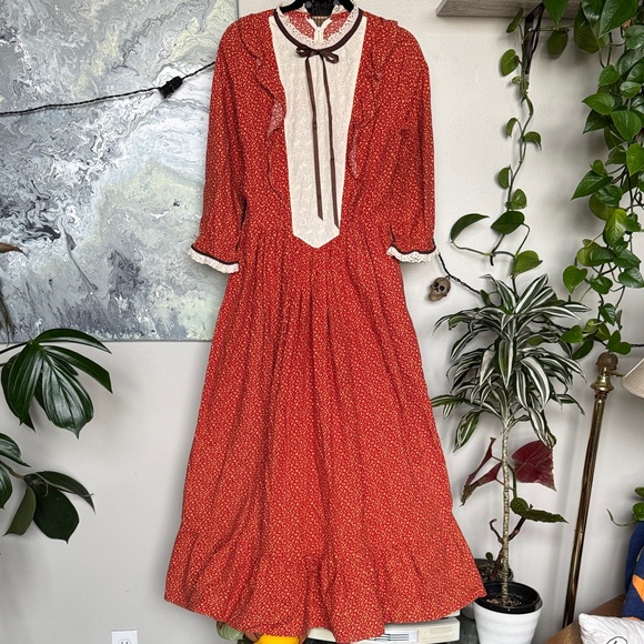 Vintage 70s Cottage Core Dress - Picture 1 of 6